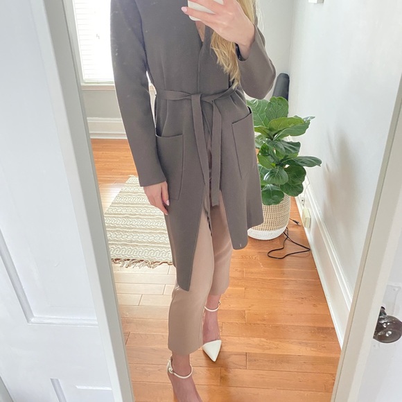 Babaton Ty Cardigan olive long cardigan - Picture 2 of 8